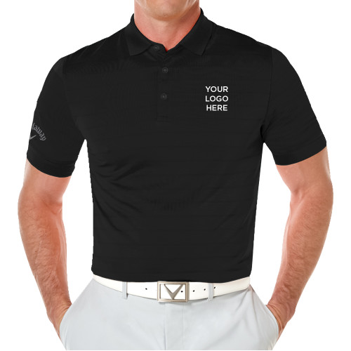 Callaway Black Opti Vent Polo-Blank Logo