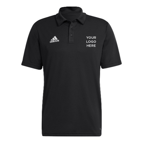 Adidas Black Entrada Polo-Blank Logo