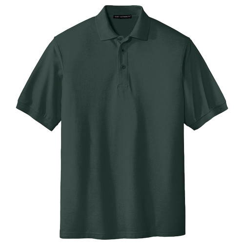 Extended Dark Green Silk Touch Polo-Blank Logo