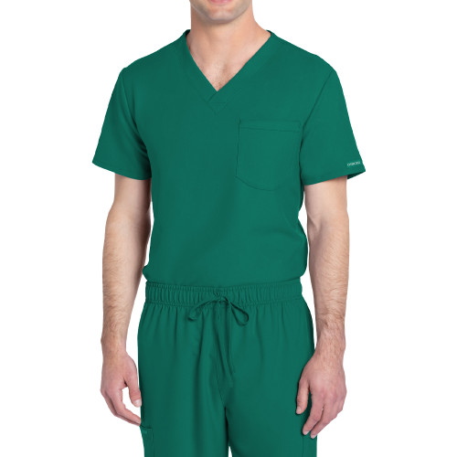 Unisex Hunter Green Ultra V Neck Scrub Top-Blank Logo
