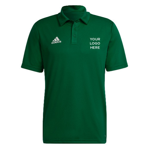 Adidas Dark Green Entrada Polo-Blank Logo