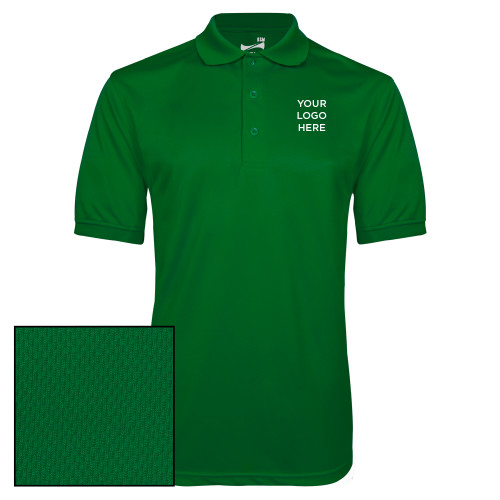 Kelly Green Dry Mesh Polo-Blank Logo
