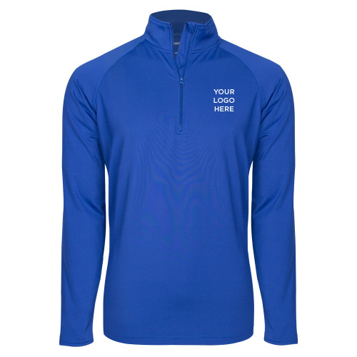Sport Tek Royal Sport Wick Stretch 1/2 Zip Pullover-Blank Logo