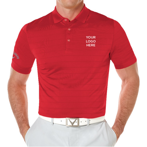 Callaway Red Opti Vent Polo-Blank Logo