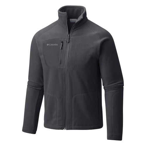 Columbia Grey Everest Ridge Fleece Full Zip Jacket-Blank Logo