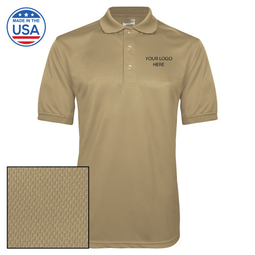 Vegas Gold Dry Mesh Polo-Blank Logo