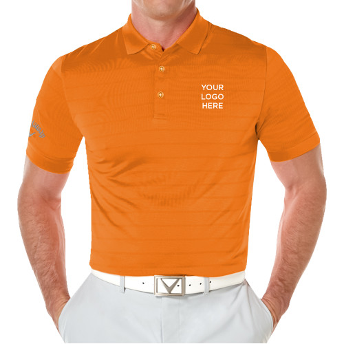 Callaway Orange Opti Vent Polo-Blank Logo