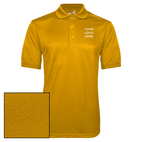 Gold Dry Mesh Polo-Blank Logo