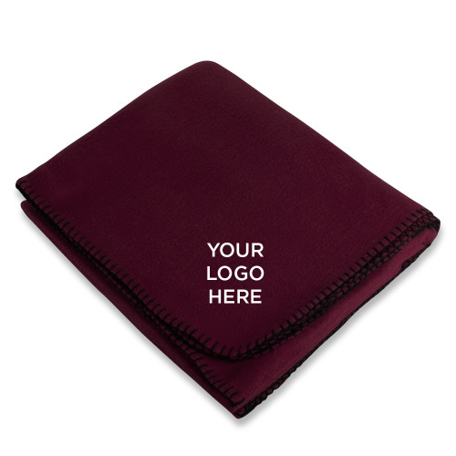 Maroon Arctic Fleece Blanket-Blank Logo