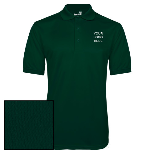 Dark Green Dry Mesh Polo-Blank Logo