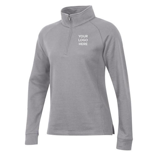 Gear Womens Oxford Heather 1/4 Zip-Blank Logo