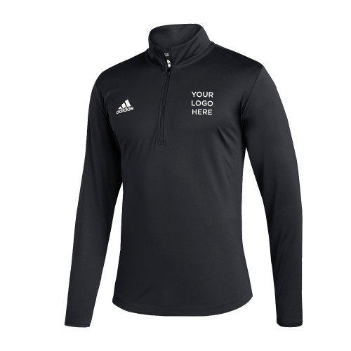 Adidas Black Entrada 1/4 Zip-Blank Logo