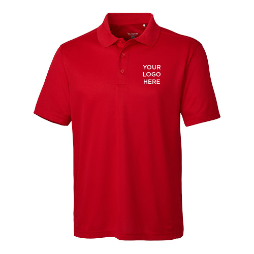 C&B Clique Ice Red Pique Polo-Blank Logo