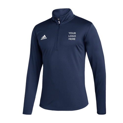 Adidas Navy Entrada 1/4 Zip-Blank Logo