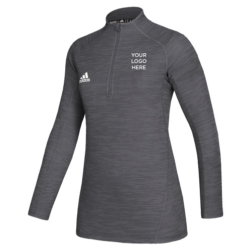 Adidas Womens Grey Game Mode 1/4 Zip-Blank Logo
