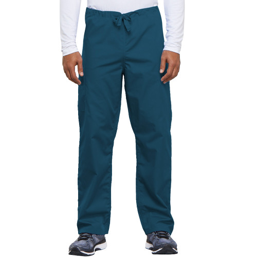 Unisex Caribbean Blue WW Originals Drawstring Scrub Pant BLANK-Blank Logo