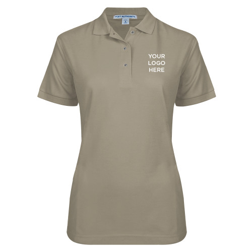 Womens Silk Touch Stone Pique Polo-Blank Logo
