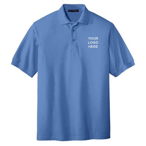Ultramarine Blue Silk Touch Polo-Blank Logo