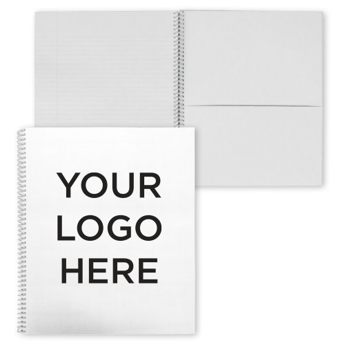 College Spiral Notebook w/Clear Coil-Blank Logo