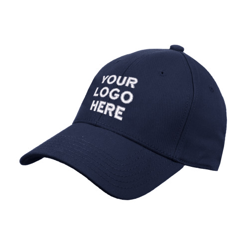 Navy Structured Adjustable Pro Style Hat-Blank Logo