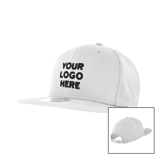 New Era White Diamond Era 9Fifty Snapback Hat-Blank Logo
