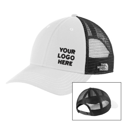 The North Face Vintage White/Grey Ultimate Trucker Hat-Blank Logo