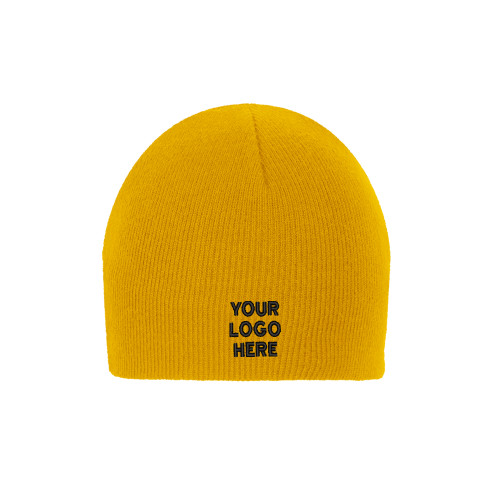 Gold Knit Beanie-Blank Logo