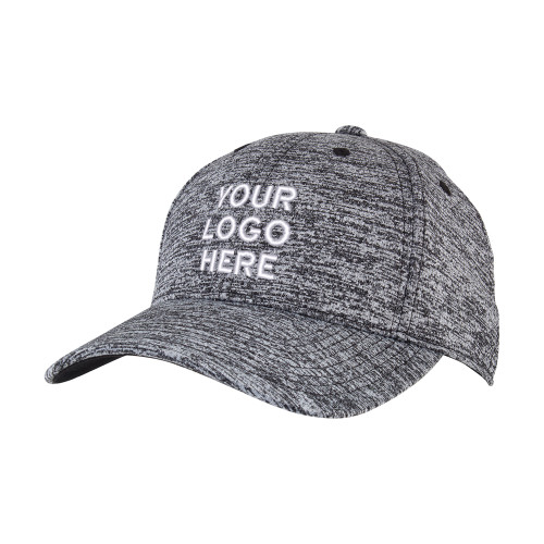PosiCharge Black/White Electric Heather Hat-Blank Logo