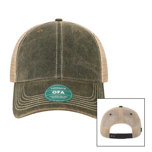 Legacy Black/Khaki Old Favorite Trucker Hat-Blank Logo