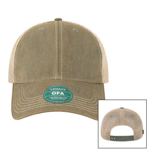 Legacy Grey/Khaki Old Favorite Trucker Hat-Blank Logo