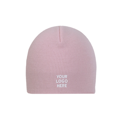 Pink Knit Beanie-Blank Logo