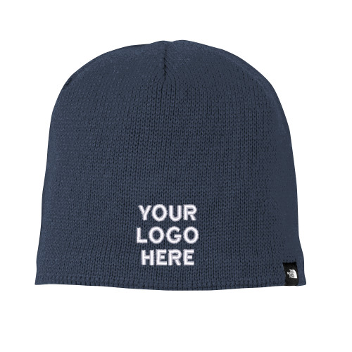 The North Face Steel Blue Mountain Beanie-Blank Logo