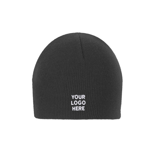 Charcoal Knit Beanie-Blank Logo