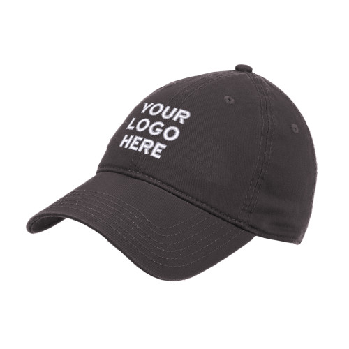 Charcoal Unstructured Adjustable Low Profile Hat-Blank Logo