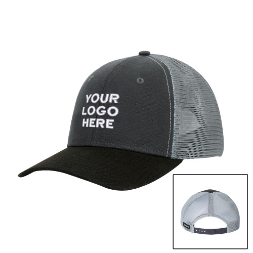 DRI DUCK Hudson Charcoal/Black Trucker Hat-Blank Logo
