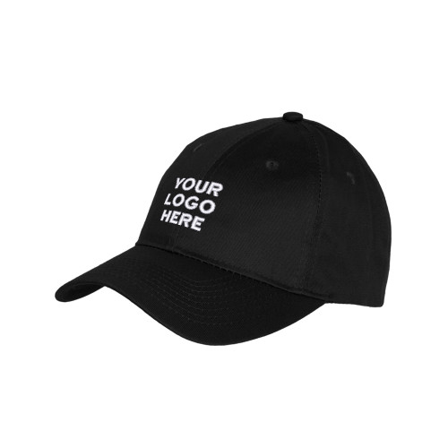 Youth Black Pro Style Hat-Blank Logo