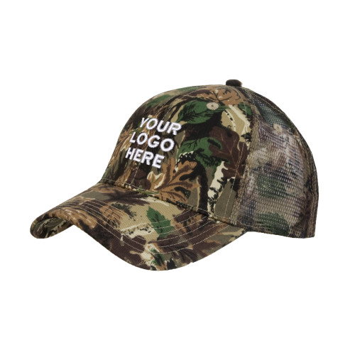 Camo Pro Style Mesh Back Structured Hat-Blank Logo