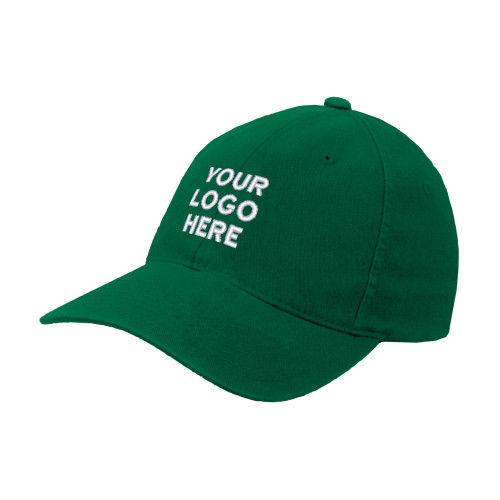 Kelly Green Flexfit Mid Profile Hat-Blank Logo