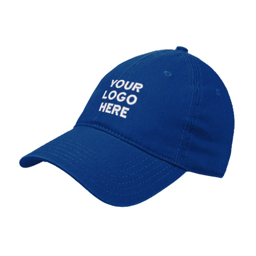 Royal Unstructured Adjustable Low Profile Hat-Blank Logo
