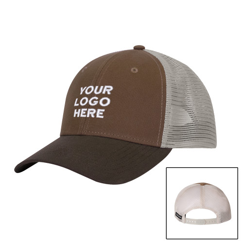 DRI DUCK Hudson Field Khaki/Tobacco Trucker Hat-Blank Logo