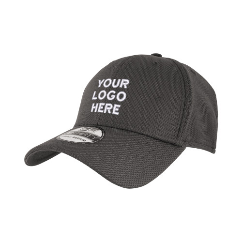 New Era Charcoal Diamond Era 39Thirty Stretch Fit Hat-Blank Logo