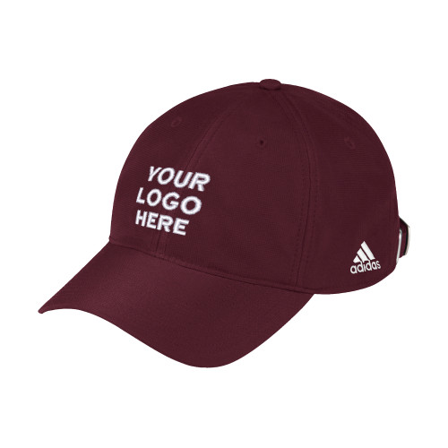 Adidas Maroon Performance Slouch Hat-Blank Logo