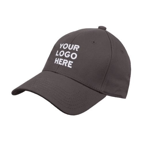 Charcoal Structured Adjustable Pro Style Hat-Blank Logo