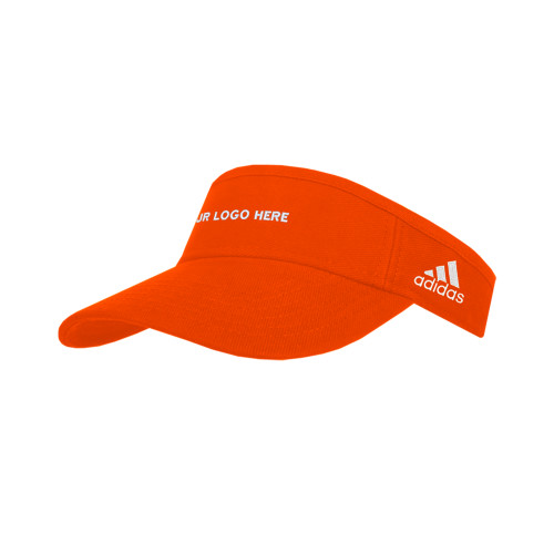 Adidas Orange Adjustable Visor-Blank Logo