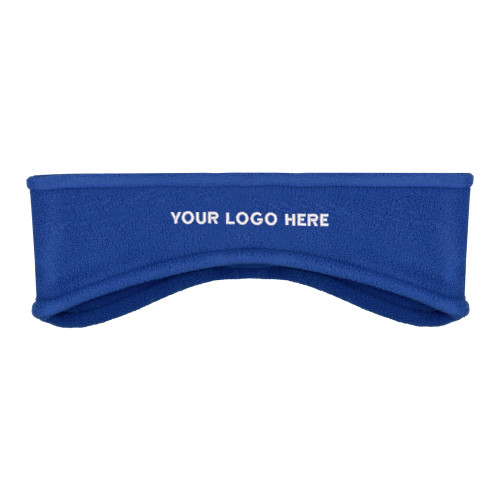 Royal Stretch Fleece Headband-Blank Logo