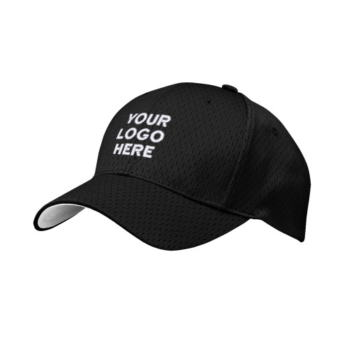 Black Pro Mesh Structured Hat-Blank Logo
