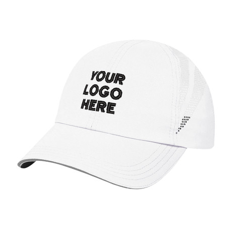 White Performance Cap-Blank Logo