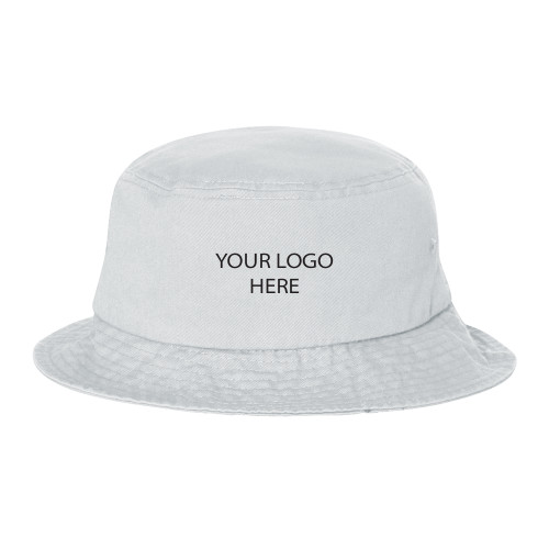 Sportsman White Bucket Hat-Blank Logo