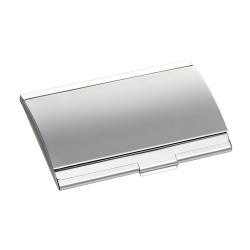Dawlings Silver Curved Business Card Holder-Blank Logo Engraved