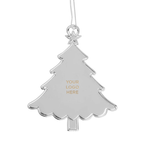 Silver Tree Ornament-Blank Logo Engraved